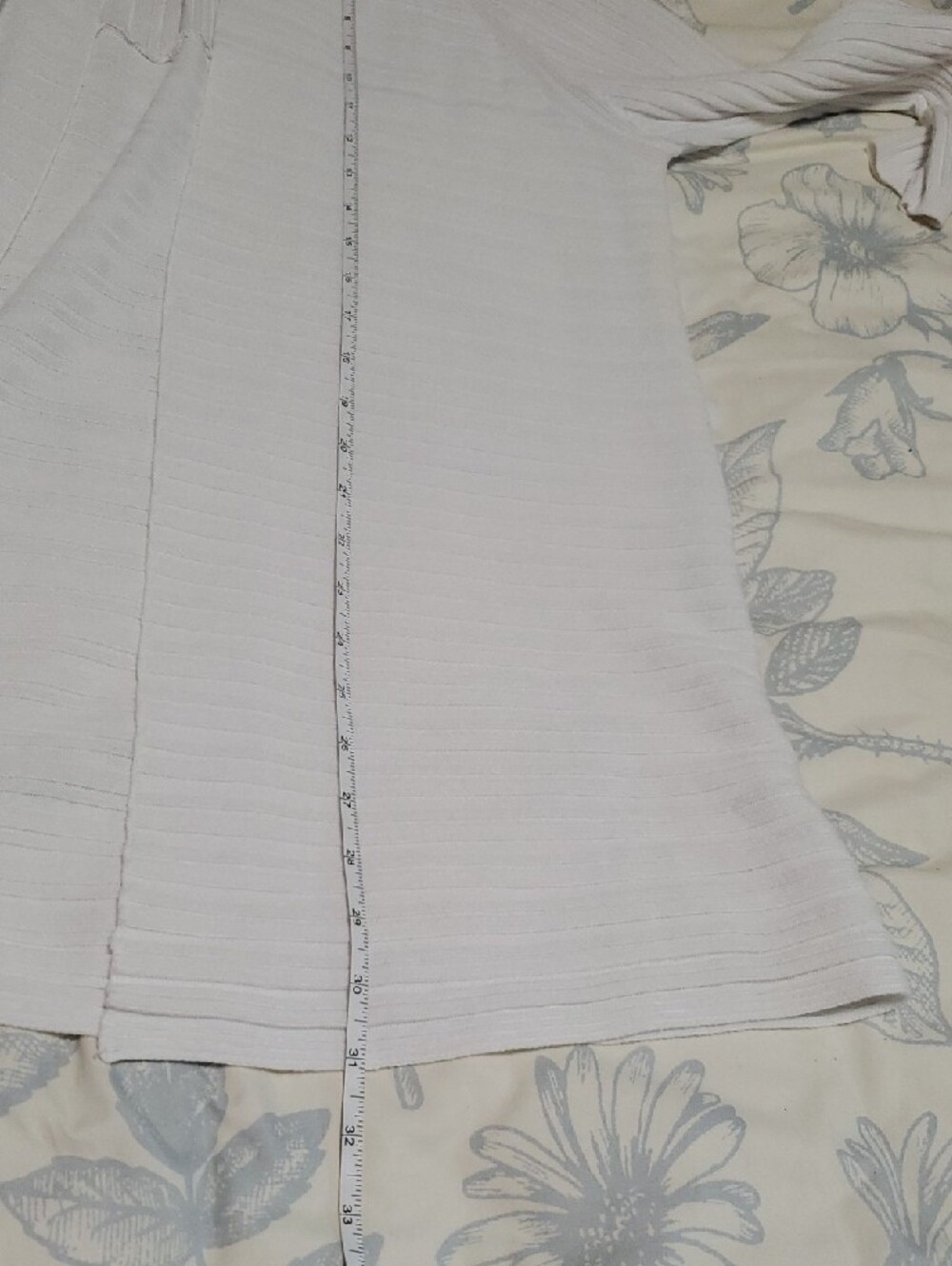 Talbots White Open-Front Ribbed Cardigan - Picture 9 of 9